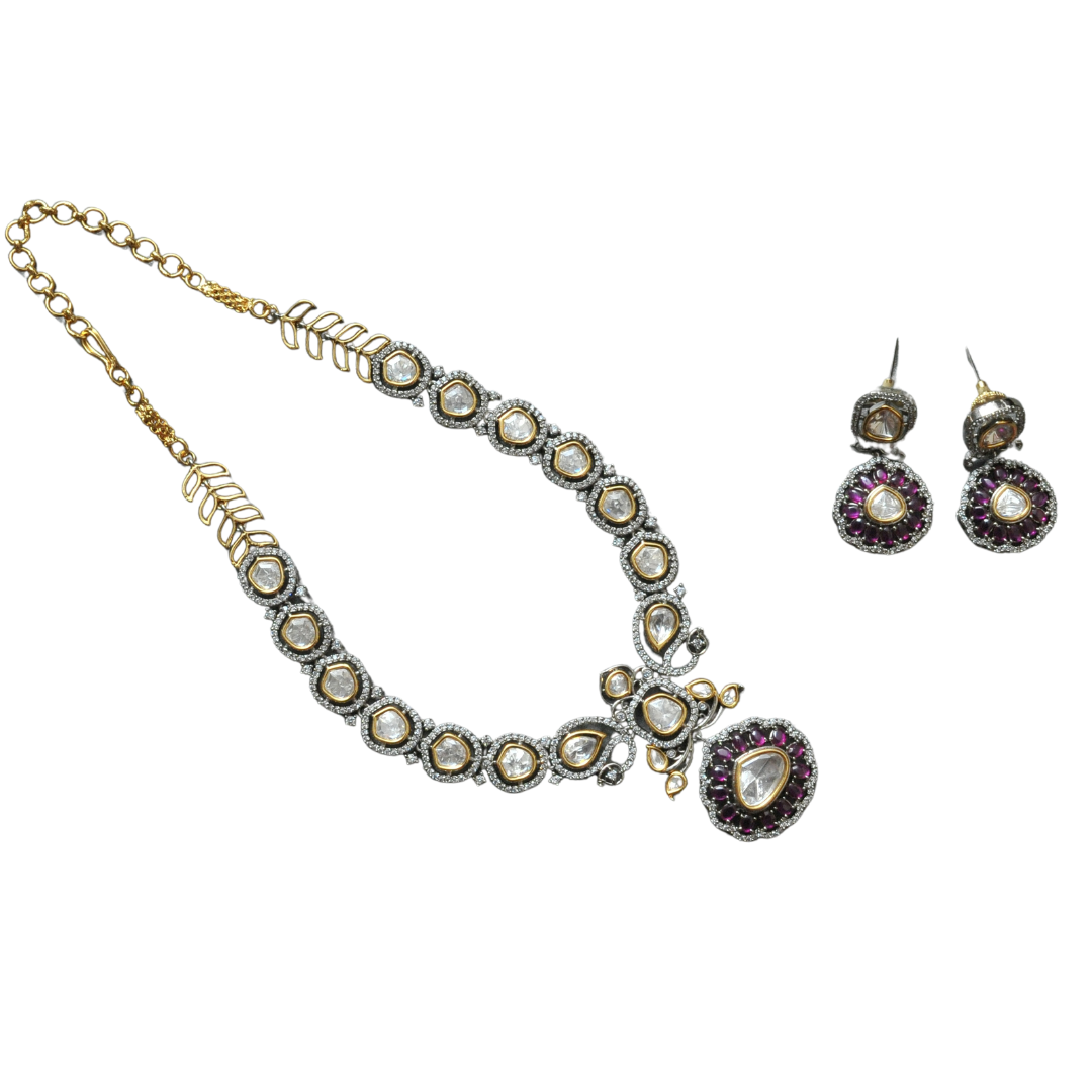 SHAZRAY Polki Necklace Set