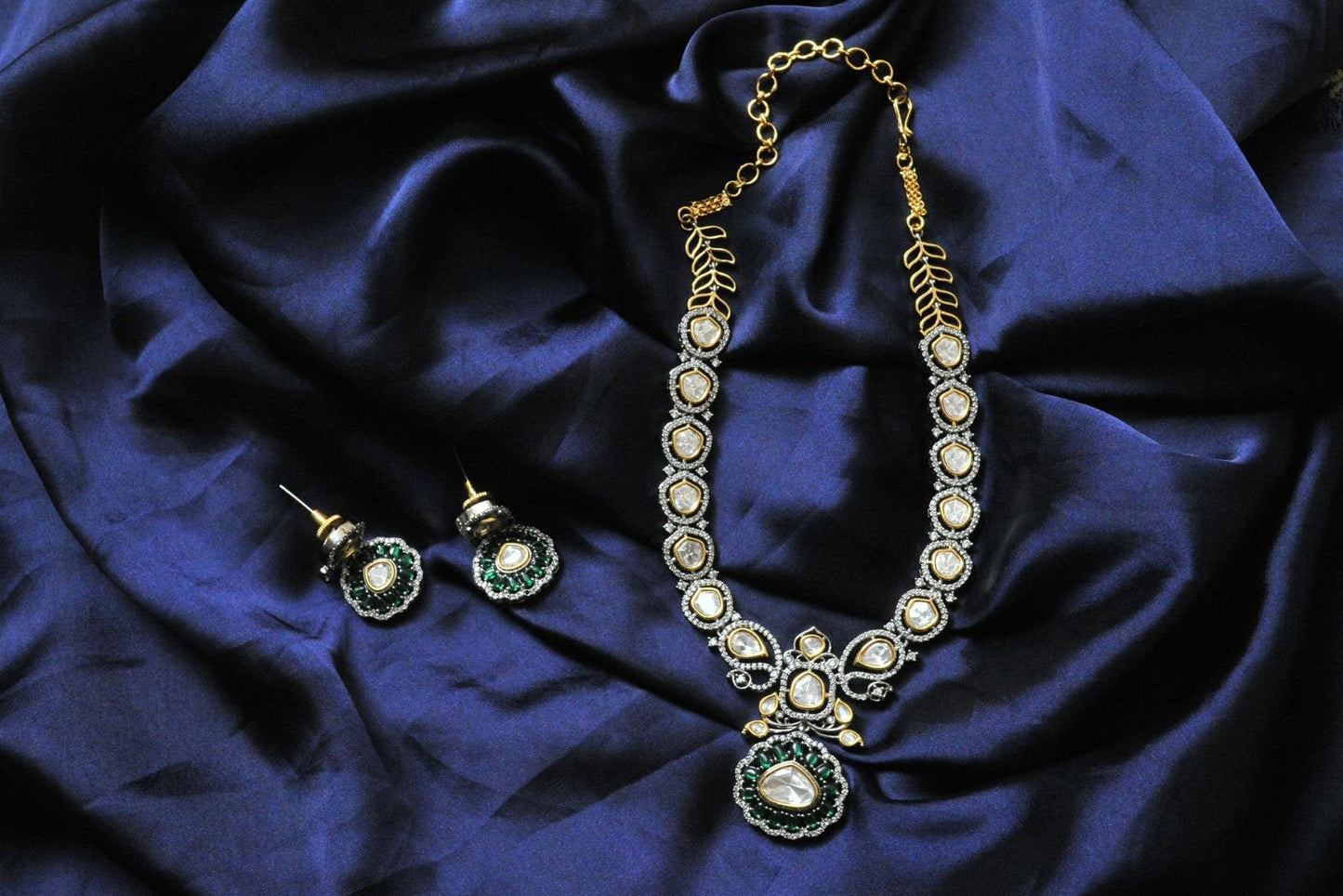 SHAZRAY Polki Necklace Set